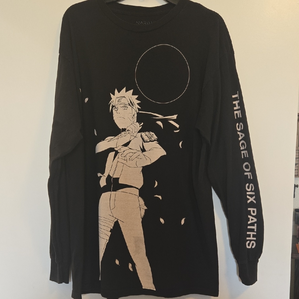 Black Long Sleeve Graphic Tee